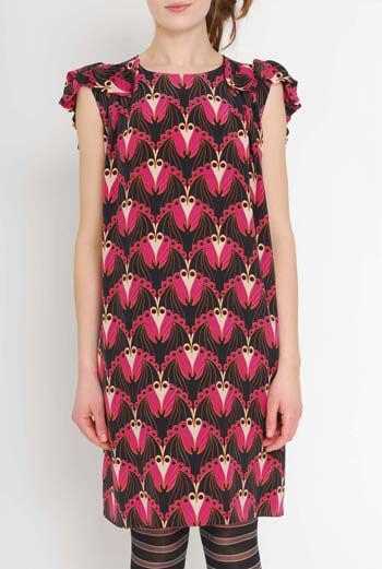 bat print dress