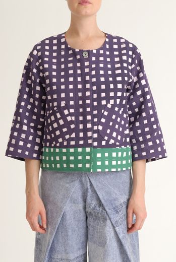 SS12 LAZY GRID LAZY JACKET - PURPLE