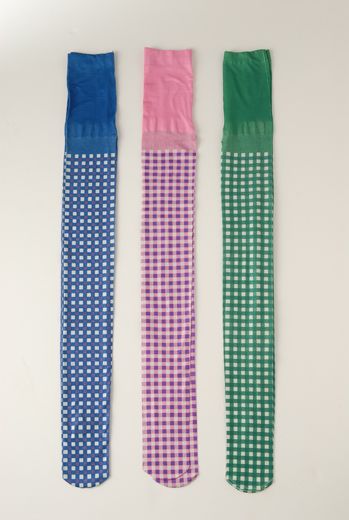 SS12 GINGHAM CHECK TIGHTS - VARIOUS