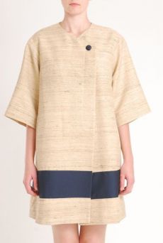 SS10 SILK MADRAS DUNE COAT - NATURAL