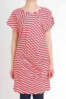 AW10/11 CAMO CHEVRON DIAGONAL DRESS - RED