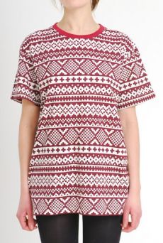AW10/11 OLD JUMPER TEE - MAROON
