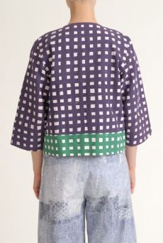 SS12 LAZY GRID LAZY JACKET - PURPLE - Other Image