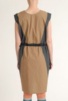 SS12 COTTON SATEEN WARDEN'S DRESS - GREY - Other Image