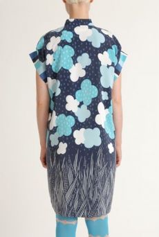 SS12 TOY TOWN BLUES PLACEMENT SHIRT DRESS - TURQUOISE - Other Image