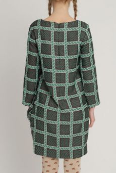 AW1213 ROPEY HERITAGE POCKET MATTER DRESS - EVERGREEN - Other Image