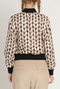 AW1213 KNIT YOU LIKE CRAFTY BOMBER - MINK - Other Image