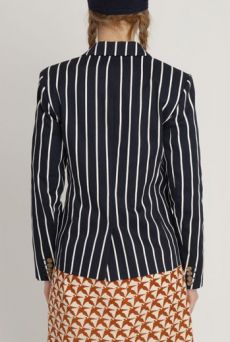 AW1213 BUTCHER’S STRIPE EVER-SO-JACKET - NAVY - Other Image