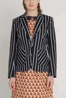 AW1213 BUTCHER’S STRIPE EVER-SO-JACKET - NAVY
