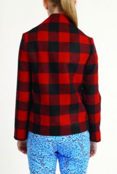 AW1314 WOOL CHECk PORTRAIT JACKET - Other Image