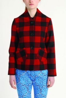 AW1314 WOOL CHECk PORTRAIT JACKET